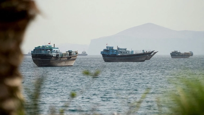 Reuters /  The Strait of Hormuz remains blocked as attacks continue despite ceasefire negotiations (file photo)