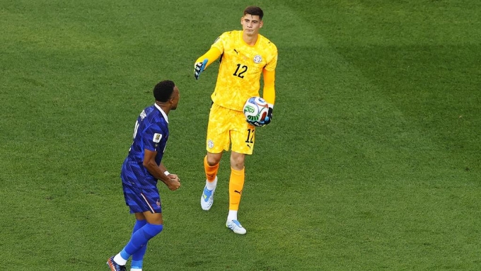 Kylian Mbappe did not shake Paraguay keeper Orlando Gill’s hand at the end of the game (Picture by Getty Images via AFP)
