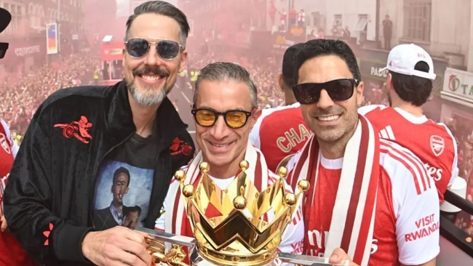 Getty Images / Andrea Berta (centre) replaced Edu as Arsenal's sporting director in 2025