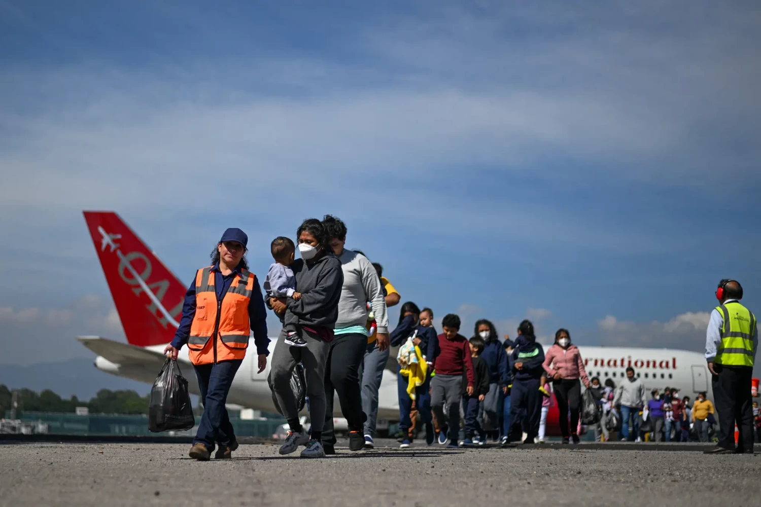 People arriving in Guatemala after being deported from the United States in January.Credit...Johan Ordonez/Agence France-Presse — Getty Images