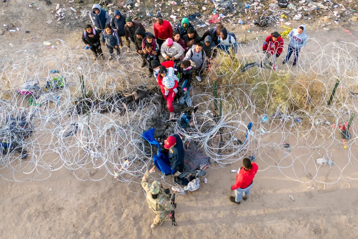 Nearly 2.5 million people crossed the southern border last year.Credit...John Moore/Getty Images
