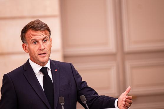 Emmanuel Macron at the Elysée Palace in Paris on September 18, 2026. JULIEN MUGUET FOR LE MONDE