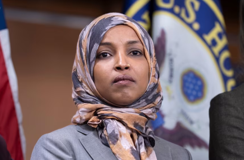 Rep. Ilhan Omar takes questions during a news conference at the Capitol in Washington on January 13, 2026. J. Scott Applewhite/AP/File