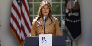 Melania Trump announced her initiatives as first lady at the White House last week.Kevin Lamarque / Reuters