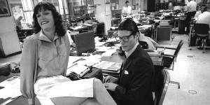 Christopher Reeve and Margot Kidder filming "Superman" at the New York Daily News building in 1977.Harry Hamburg / NY Daily News via Getty