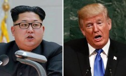 Donald Trump has said previously that the time and place of the historic meeting with Kim Jong-un had been decided. Photograph: KCNA / Justin Lane/EPA