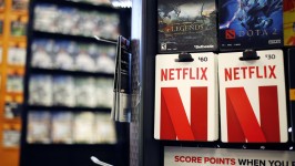 Netflix Inc. gift cards at a store in Louisville, Ky.