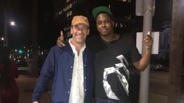 Comedian Kevin Barnett (right) - pictured with actor Jon Hamm - has died at the age of 32.Source:Instagram