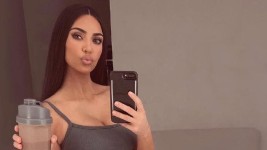 Kim Kardashian's latest Instagram post has landed the star in hot water.Source:Instagram