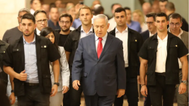 Israeli Prime Minister Benjamin Netanyahu enters the Knesset, Jerusalem, May 29, 2019. Emil Salman
