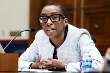 Harvard University President Claudine Gay speaks at a House committee panel on antisemitism in Washington, Dec. 5. PHOTO: MICHAEL BROCHSTEIN/ZUMA PRESS