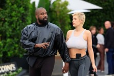 Kanye West and Bianca Censori are seen on May 13, 2023 in Los Angeles, California.