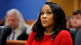 Pool / Fulton County District Attorney Fani Willis, who has charged Trump and others with conspiring to overturn the 2020 election results in the state of Georgia.