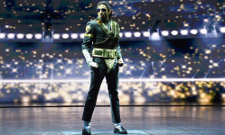 ‘No one’s looking at The Man in the Mirror’ … MJ on opening night. Photograph: Dave Benett/Getty Images