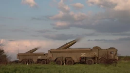 This video grab from a handout footage released by the Russian Defence Ministry on May 21, 2024 shows Russia's missile forces holding a tactical nuclear weapons drills in the southern military district of the country. © Handout/ AFP