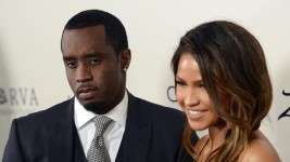 Diddy and Cassie on a March 2016 red carpet, just two days after the hotel attack is alleged to have occurred. Picture: AFP