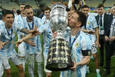 Lionel Messi led Argentina to victory in the 2021 Copa América, in Rio de Janeiro, Brazil.Photograph by Alexandre Schneider / Getty