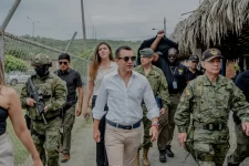 President Noboa’s supporters praise his mano dura—his aggressive tactics in combatting organized crime. His critics fear that he is building an authoritarian state.Photographs by Fred Ramos for The New Yorker
