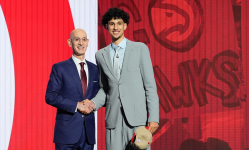 Atlanta had only a 3% chance of landing the top pick in the NBA draft. Photograph: Julia Nikhinson/AP