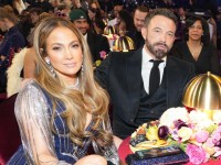 The couple looked strained at the Grammy Awards in February. Picture: Kevin Mazur/Getty Images