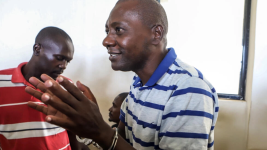 File photo of self-proclaimed pastor Paul Nthenge Mackenzie appearing at Malindi Law Courts in Malindi on January 17, 2024. © AFP