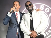 Shyne and Diddy onstage at O2 Shepherd's Bush Empire in a special one night only event in November 2023. Picture: Samir Hussein/Getty Images for Sean Diddy Combs