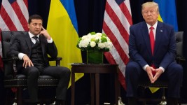 President Zelensky and Donald Trump in 2019. The Ukrainian leader has said that his “feeling is that Trump doesn’t really know how to stop the war’’ SAUL LOEB/AFP/GETTY IMAGES