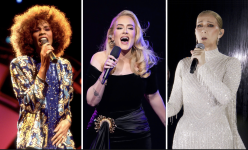 View image in fullscreen Viva la diva … (L to R), Whitney Houston, Adele, Celine Dion at the Olympics. Composite: Shutterstock/ Getty Images/ AFP