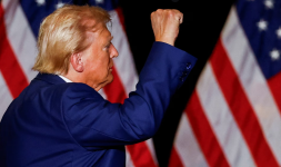 Donald Trump holds a rally in Las Vegas, Nevada, on Friday. Photograph: Piroschka Van De Wouw/Reuters