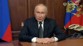 Russian President Vladimir Putin makes a televised address in Moscow, Russia, on November 21, 2024. Kremlin/Reuters