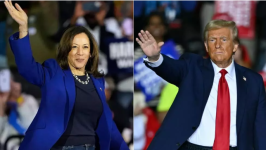 US Vice President Kamala Harris is neck and neck with former president Donald Trump. © AFP