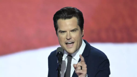 Matt Gaetz lors du troisième jour de la Convention nationale républicaine à Milwaukee (Wisconsin), le 17 juillet 2024. © Andrew Caballero-Reynolds, AFP