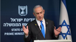 Israeli Prime Minister Binyamin Netanyahu speaks at a press conference in Jerusalem on September 4, 2024. © Abir Sultan, AFP