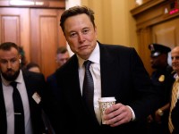 Elon Musk arrives on Capitol Hill. Picture: Anna Moneymaker/Getty Images/AFP