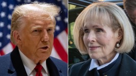 Former President Donald Trump and E. Jean Carroll Getty Images