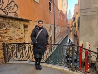 Monica Poli, 58, patrols the streets of Venice in search of pickpockets on her time off from her job. Julia Buckley/CNN