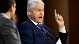 Former President Bill Clinton speaks onstage during The New York Times Dealbook Summit 2024 at Jazz at Lincoln Center on December 04, 2024 in New York City. Photo by Eugene Gologursky/Getty Images for The New York Times