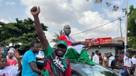 Usman Minjibir / BBC John Mahama's supporters have taken to the streets to celebrate around the country