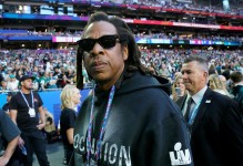 Jay-Z at Super Bowl LVII between the Kansas City Chiefs and the Philadelphia Eagles in Glendale, Arizona, on Feb. 12, 2023. TIMOTHY A. CLARY/AFP via Getty Images