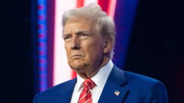 President-elect Donald Trump looks on during Turning Point USA's AmericaFest at the Phoenix Convention Center on December 22, 2024 in Phoenix, Arizona.  Rebecca Noble/Getty Images