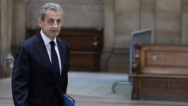 L'ancien président français Nicolas Sarkozy, le 24 novembre 2023 au palais de justice de Paris. © Geoffroy Van Der Hasselt, AFP