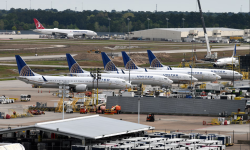 George Bush intercontinental airport in Houston, Texas, on 18 March 2019. Photograph: Loren Elliott/Reuters