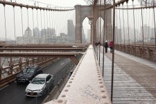 The Brooklyn Bridge in early January after the start of congestion pricing. PHOTO: MICHAEL M. SANTIAGO/GETTY IMAGES