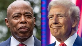 Mayor Eric Adams and President-elect Donald Trump. (Getty Images)