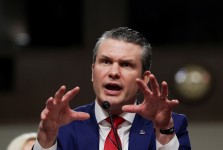 Pete Hegseth, President-elect Donald Trump's nominee to be secretary of defense, testifies before a Senate Committee on Armed Services confirmation hearing on Capitol Hill in Washington, Jan. 14, 2025. Evelyn Hockstein/Reuters