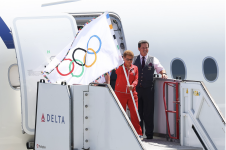 Los Angeles Mayor Karen Bass arrives to L.A. from Paris. Bass appointed Paul Krekorian L.A.’s liaison for the Olympics and the 2026 World Cup in December. | Leon Bennett/Getty Images for LA28