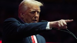 President-elect Donald Trump speaks at a rally ahead of the 60th Presidential Inauguration, Sunday, Jan. 19, 2025, in Washington. (Evan Vucci/AP Photo)