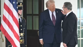 Donald Trump a reçu le Premier ministre britannique Keir Starmer à la Maison-Blanche jeudi. (SAUL LOEB/AFP)