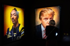 The Musee Maillol and the Tempora agency present an exhibition of photographs by the artist Andres Serrano including portraits of Snoop Dogg and Donald Trump. RICCARDO MILANI, Hans Lucas/AFP Via Getty Images