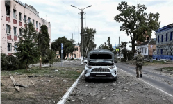 Much of the fighting in the Kursk region is centred around the town of Sudzha, pictured in August. Photograph: Yan Dobronosov/Reuters